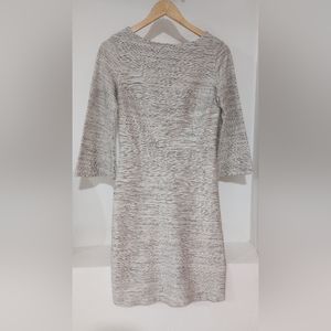 Old Navy Boat Neck Gray and White Dress size S